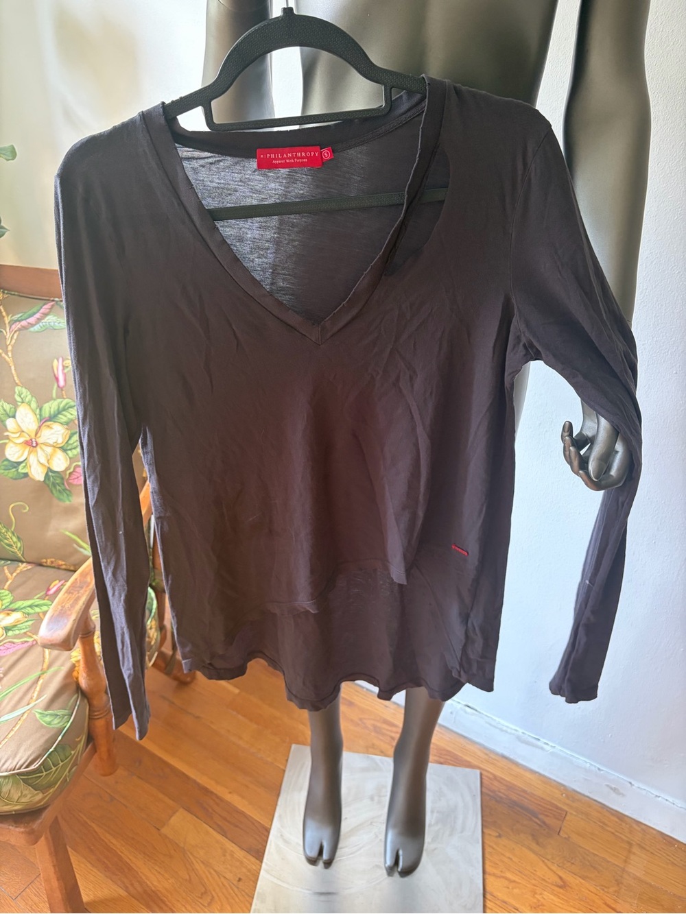 Philanthropy V-Neck Long Sleeve Top